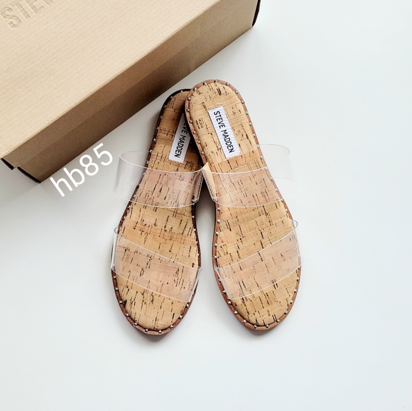 Steve Madden | Shoes | Steve Madden Ivara Clear Studded Slide Womens 8 |  Poshmark